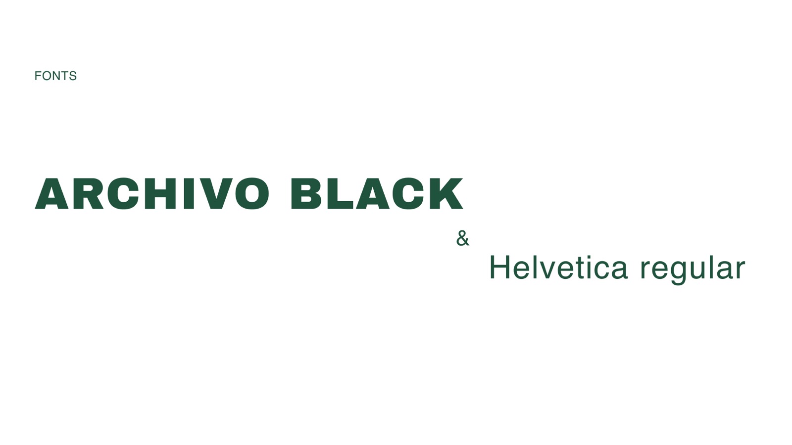 Archivo Black and Helvetica